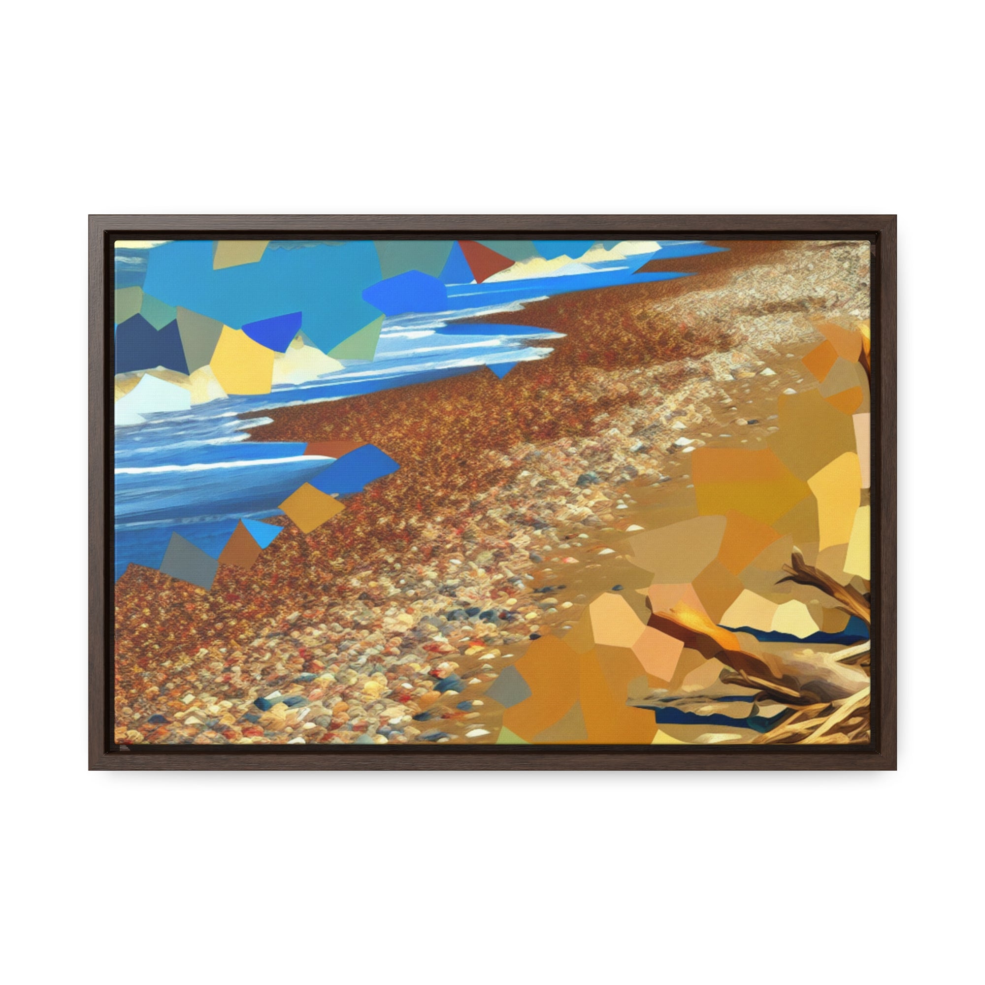 Tidal Whispers and Sunlight | Framed Canvas