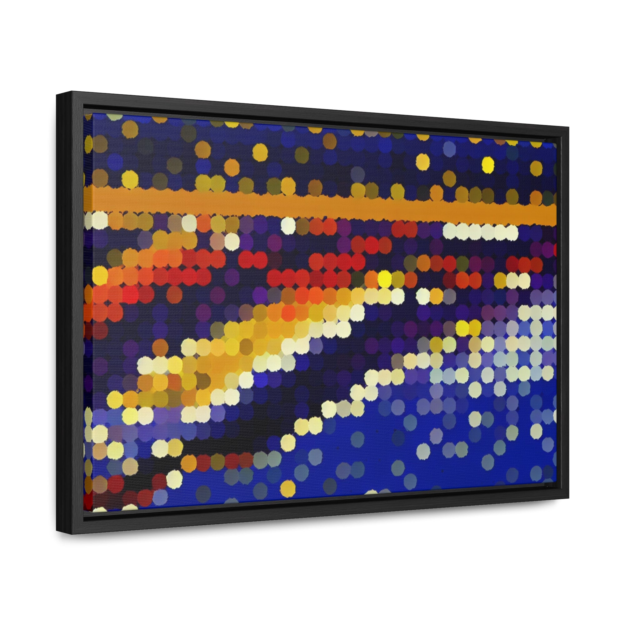 Ethereal Dots in Motion | Framed Canvas