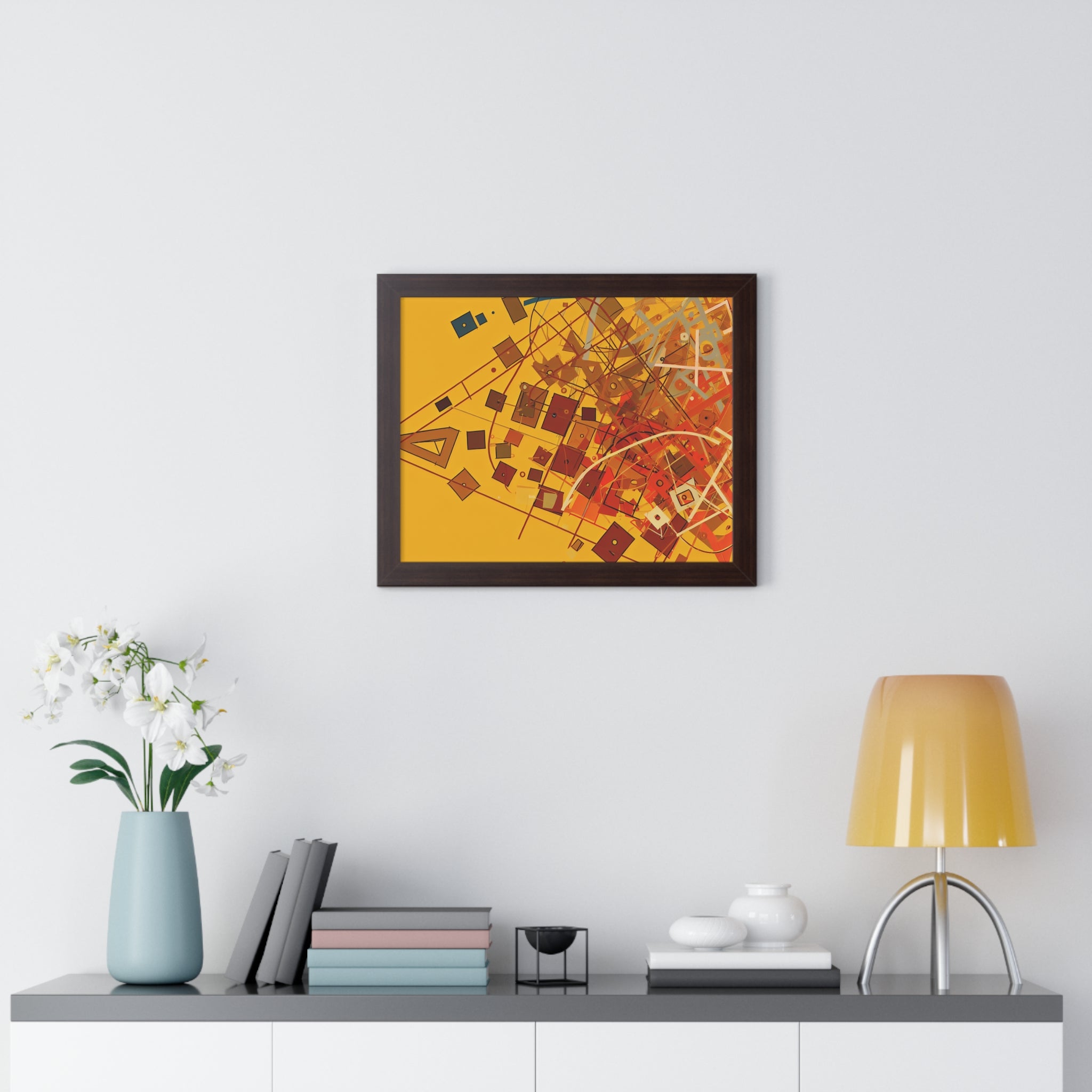 Vibrant Geometry Dance | Framed Print