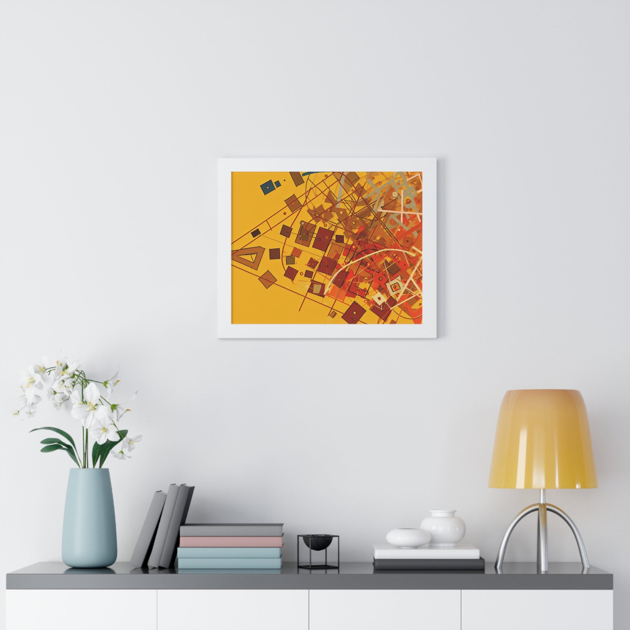 Vibrant Geometry Dance | Framed Print