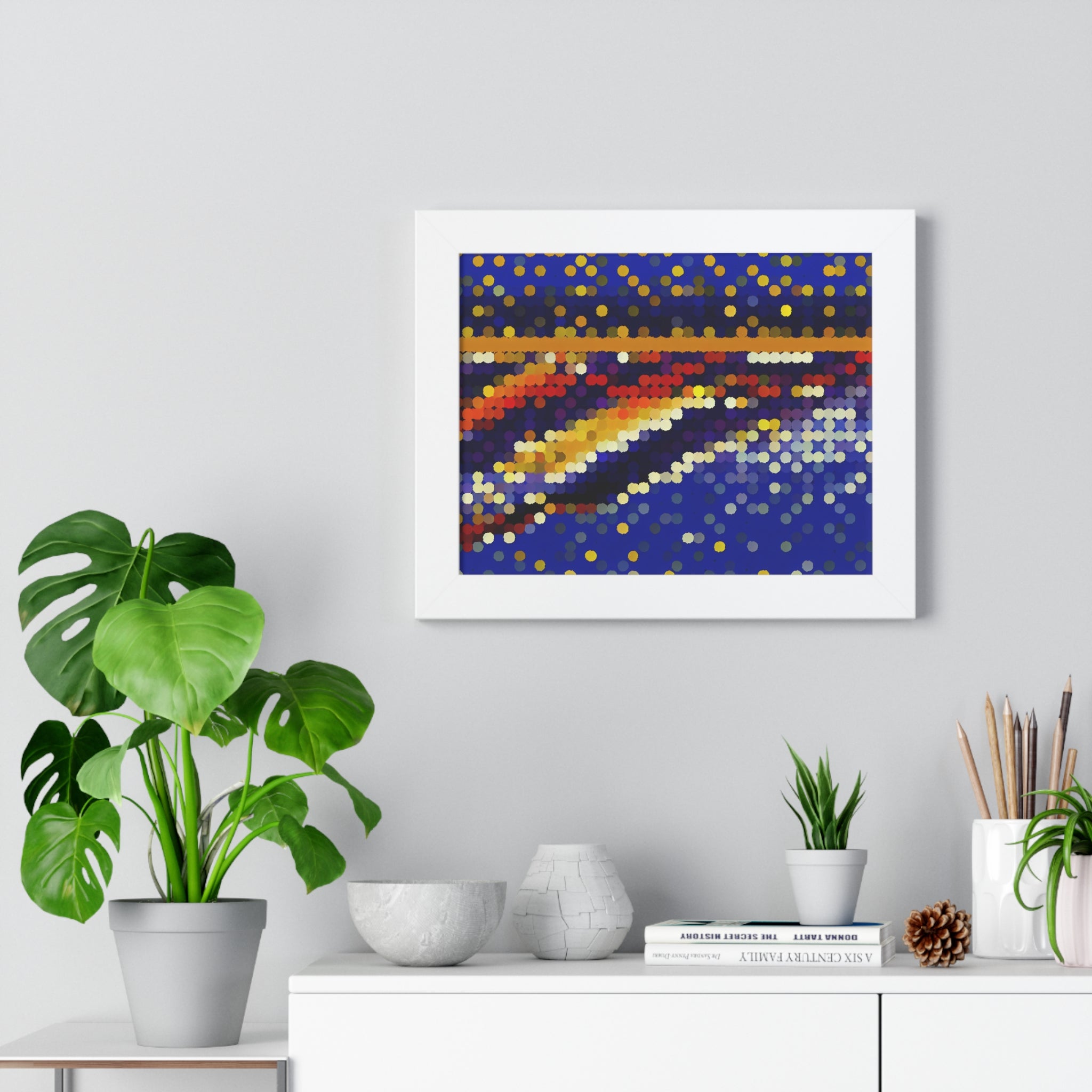 Ethereal Dots in Motion | Framed Print