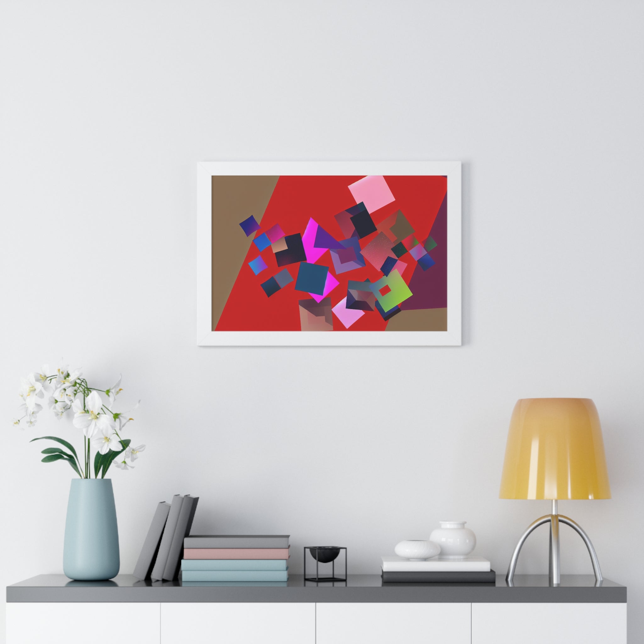 Vibrant Square Serenade | Framed Print