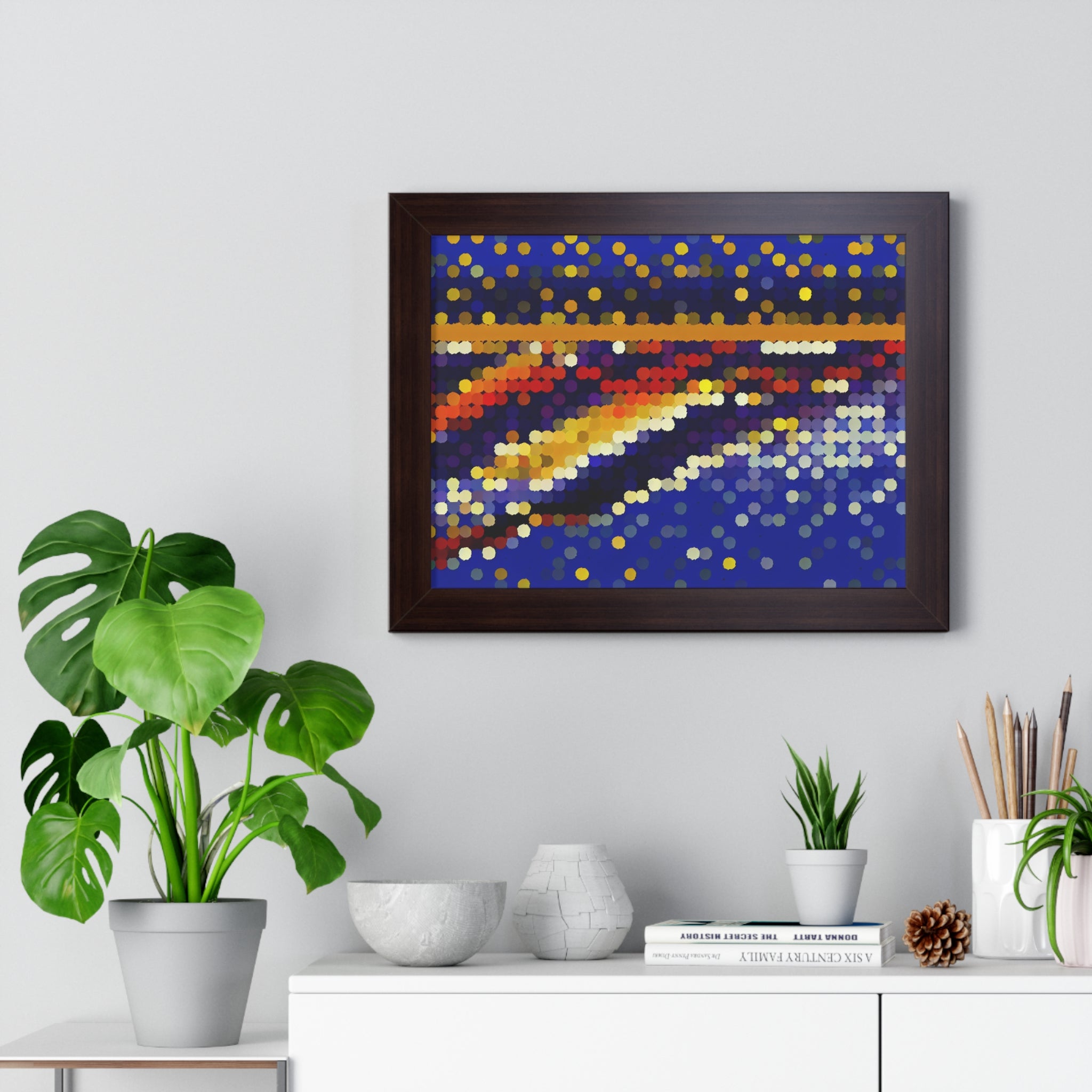 Ethereal Dots in Motion | Framed Print