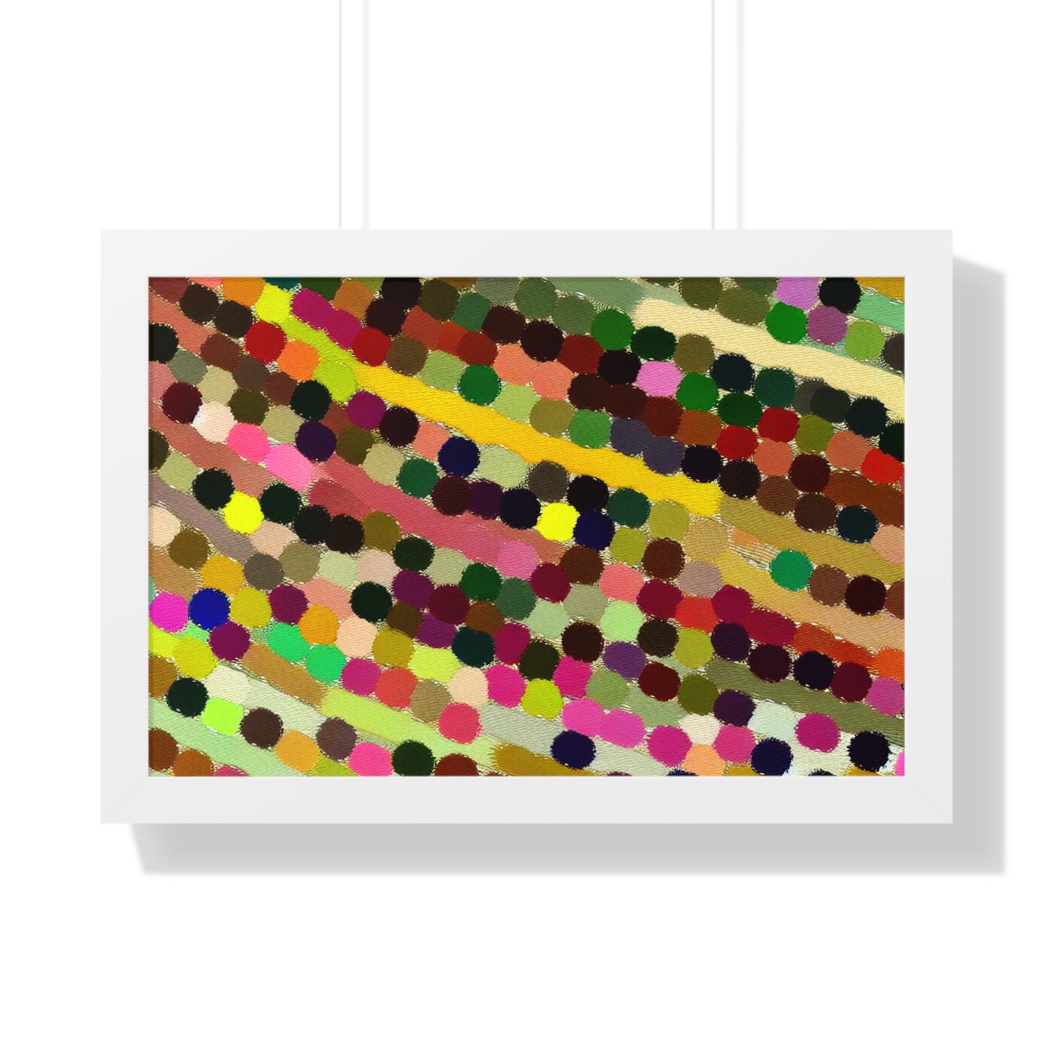 Ebullient Dot Symphony | Framed Print