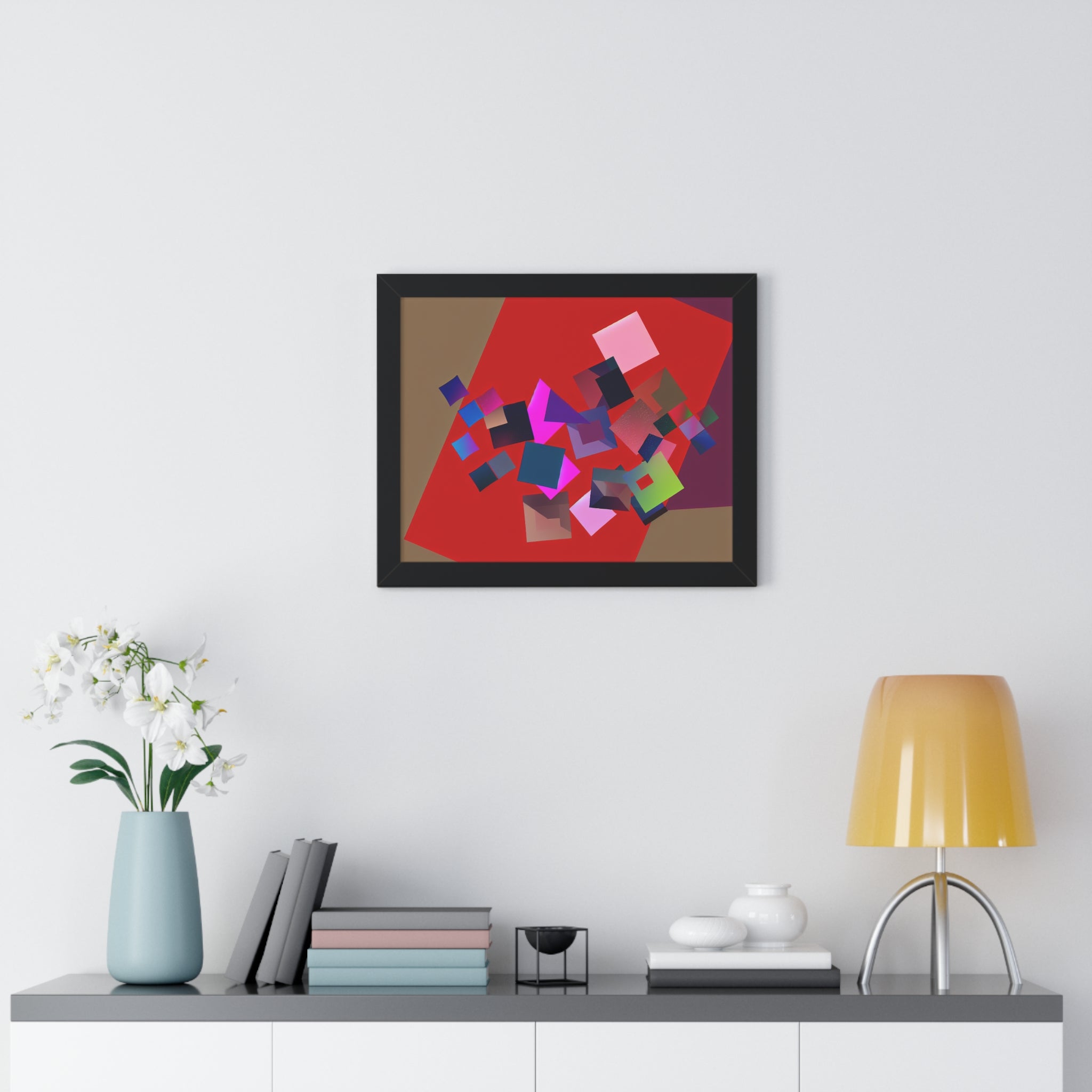 Vibrant Square Serenade | Framed Print