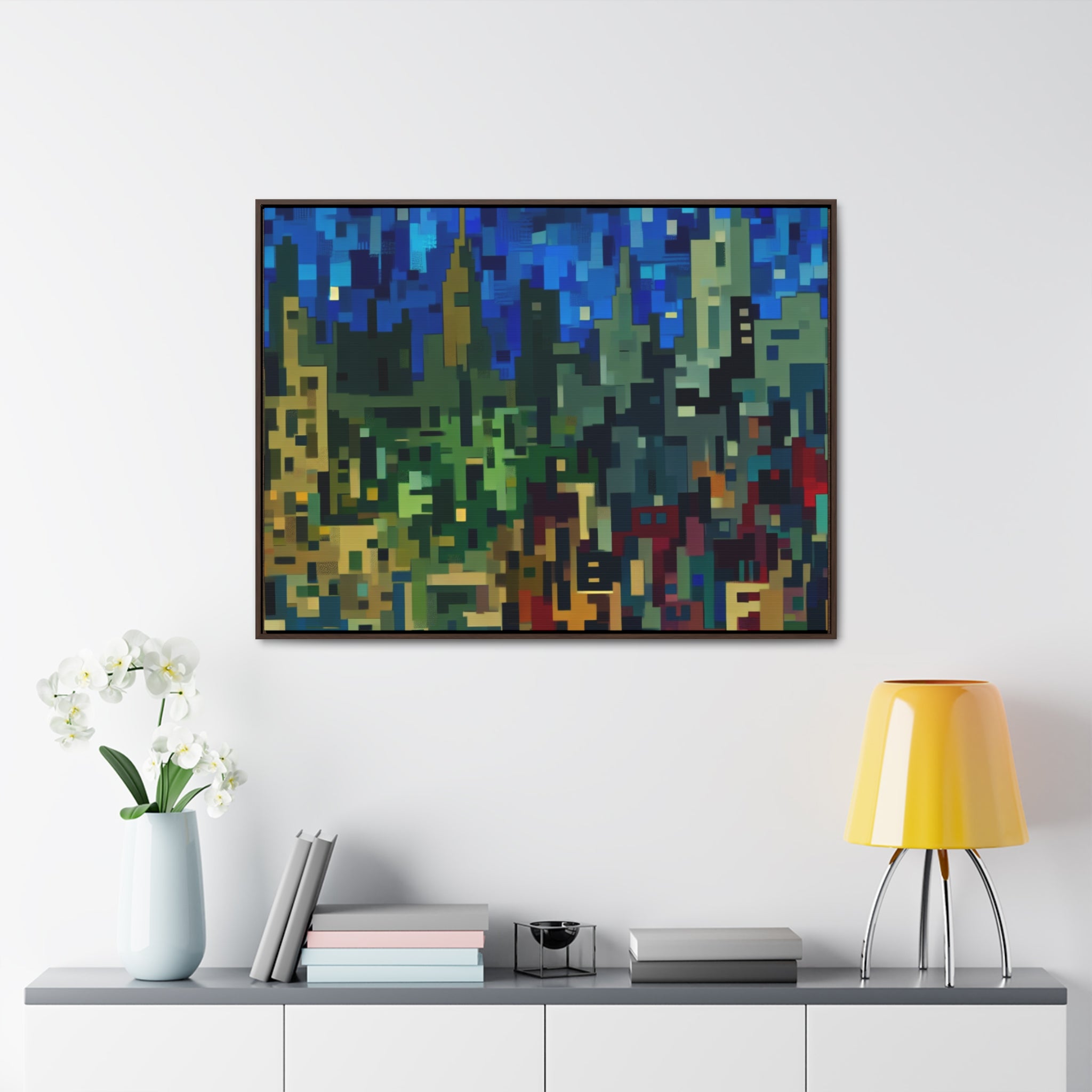 Metalline Urban Reverie | Framed Canvas