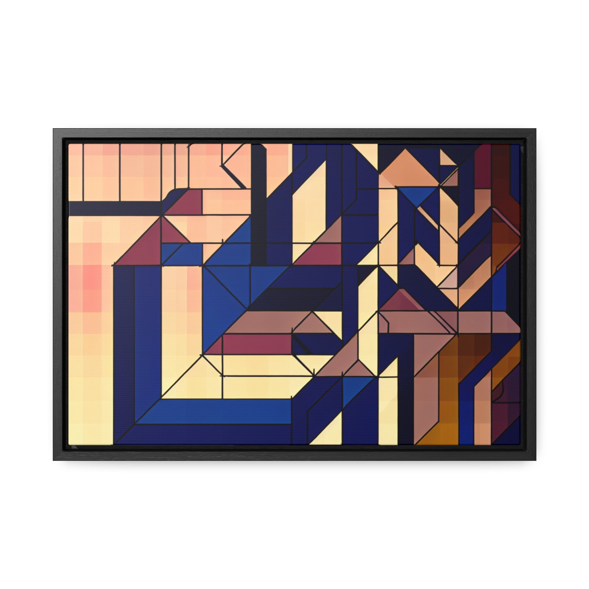 Fluid Geometry and Harmony | Framed Canvas