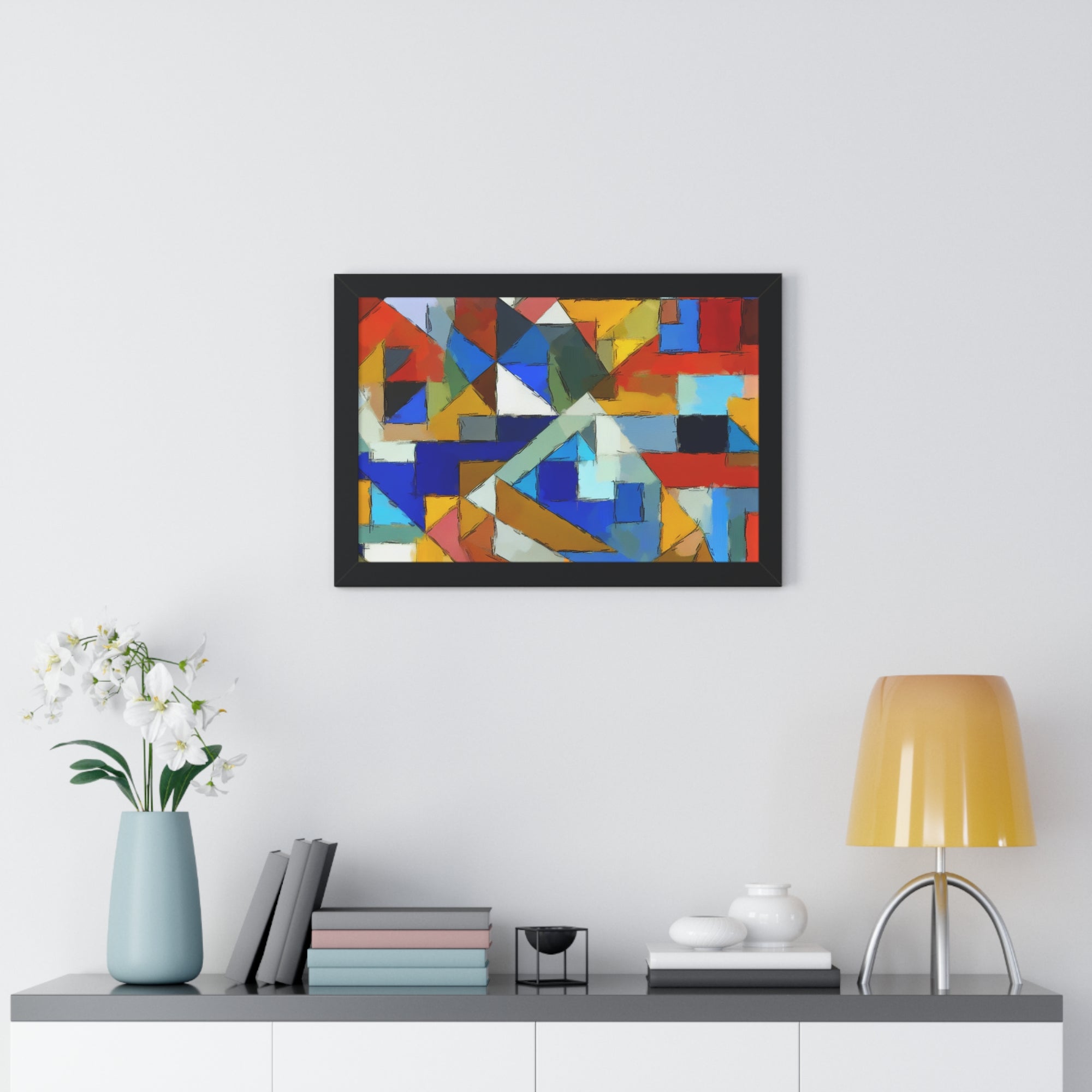 Geometric Pulse and Color | Framed Print