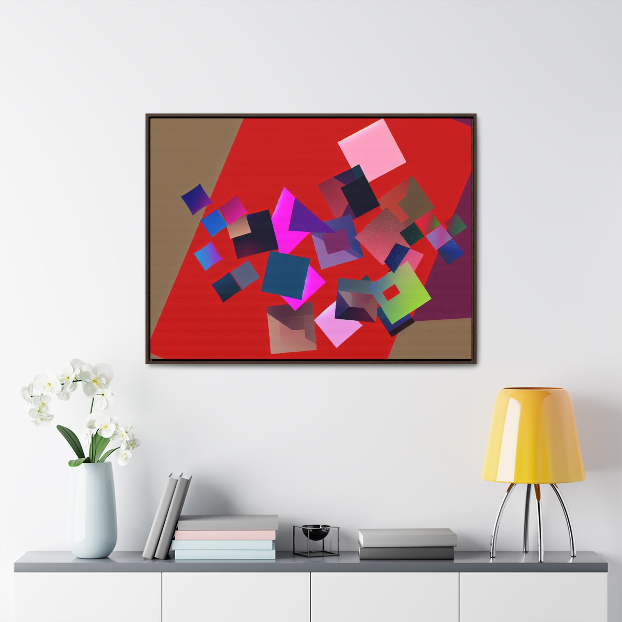 Vibrant Square Serenade | Framed Canvas