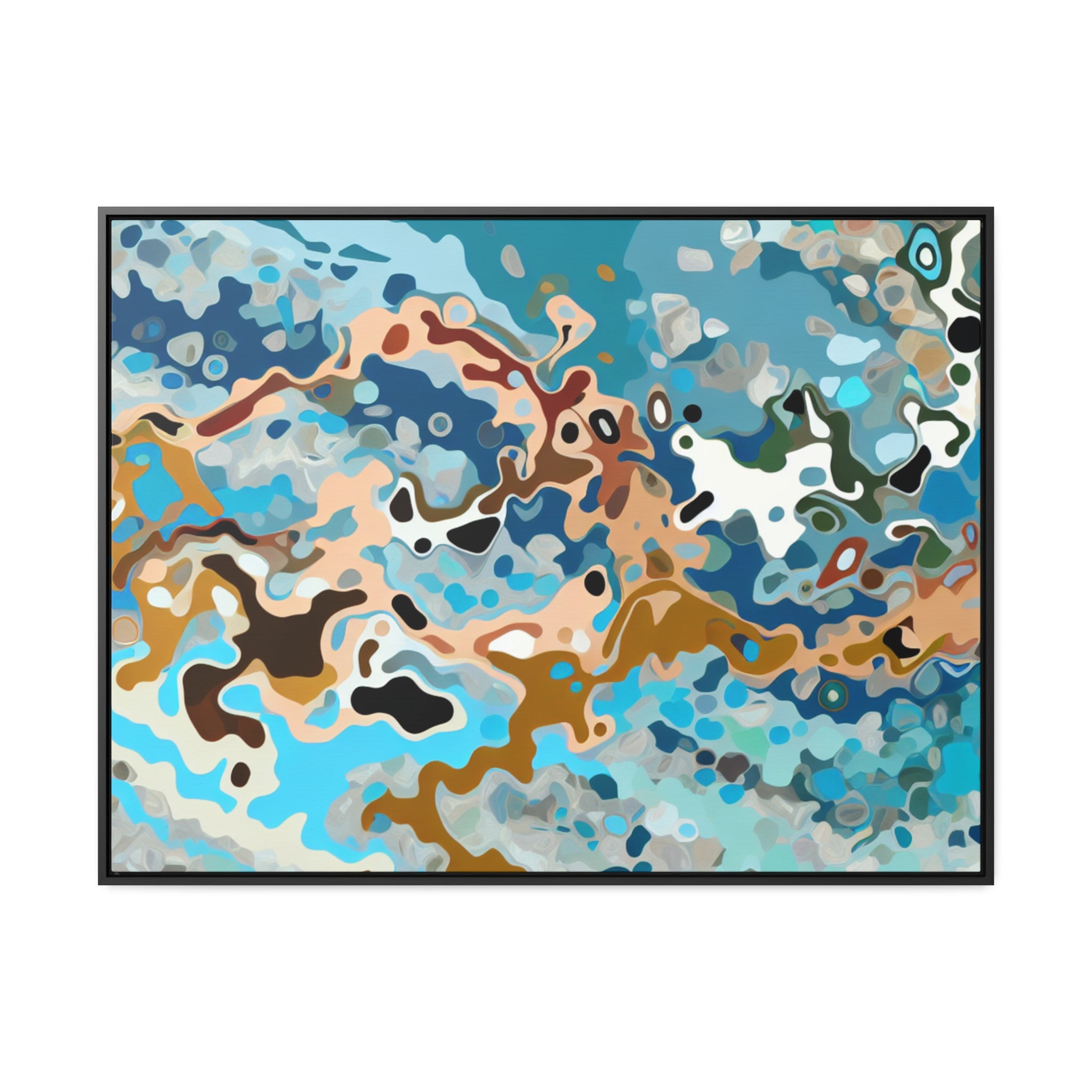 Tidal Whispers and Sands | Framed Canvas