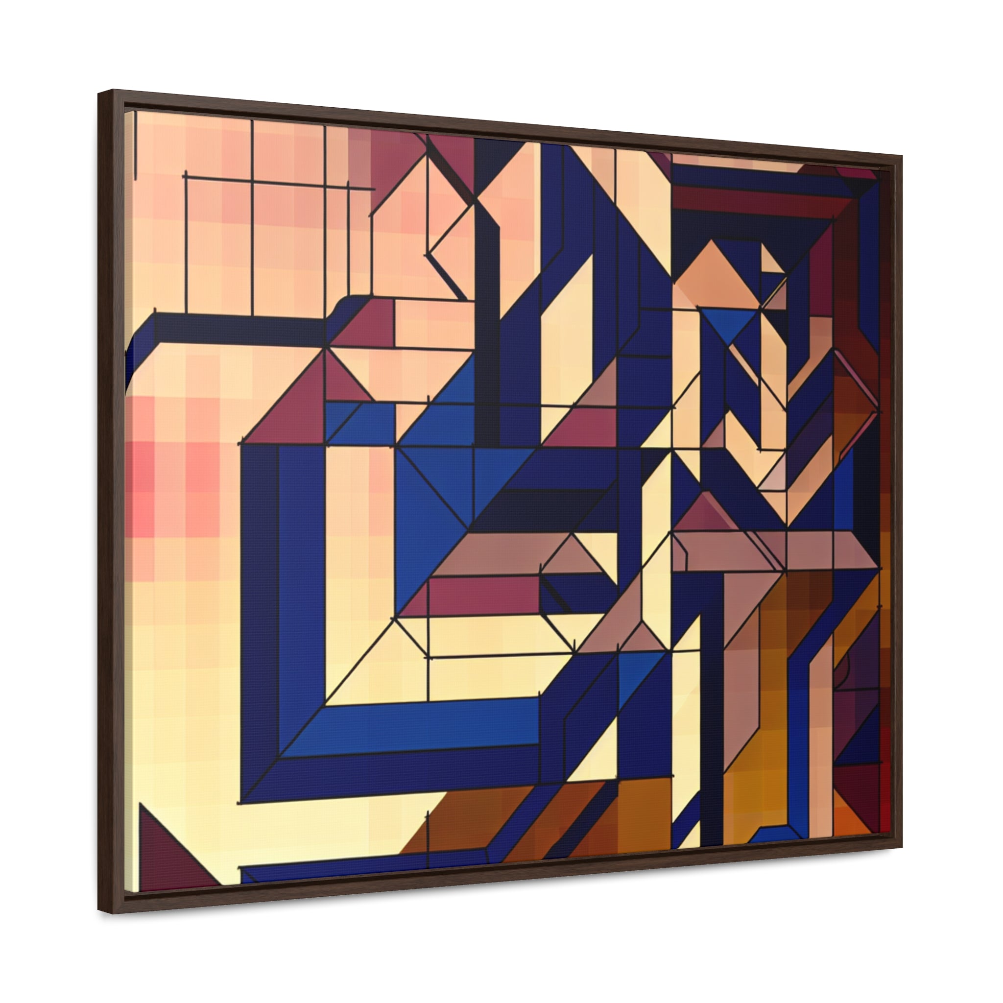 Fluid Geometry and Harmony | Framed Canvas