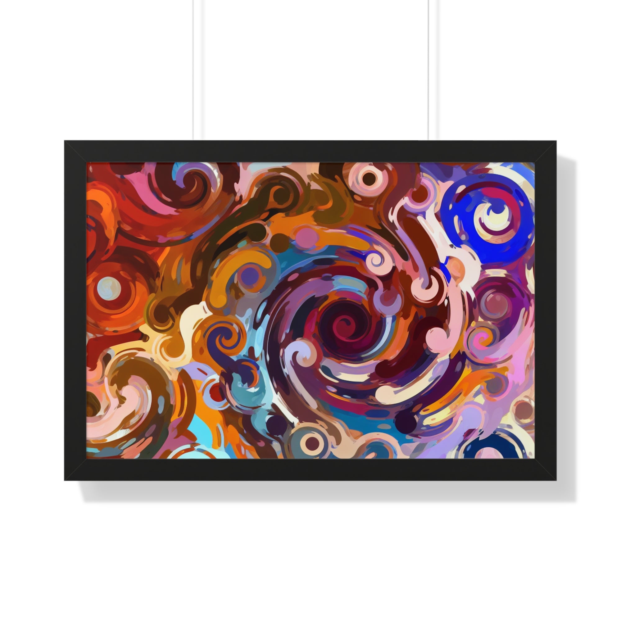 Elysian Whirls and Splashes | Framed Print