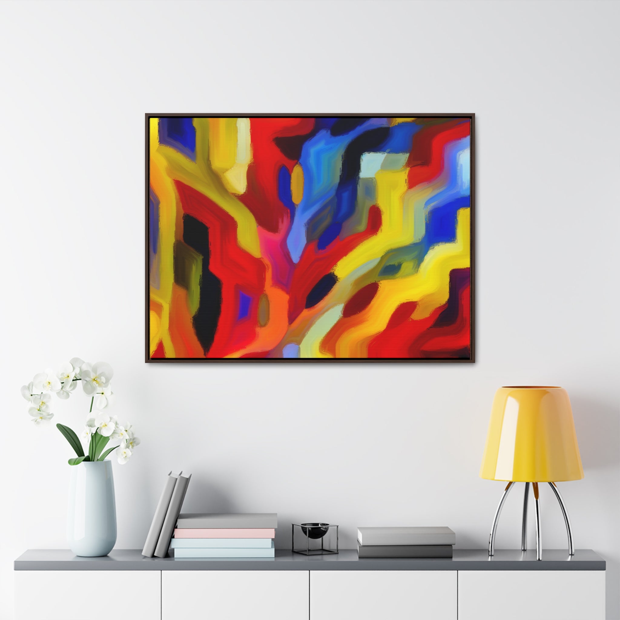 Chromatic Chaos Unveiled | Framed Canvas