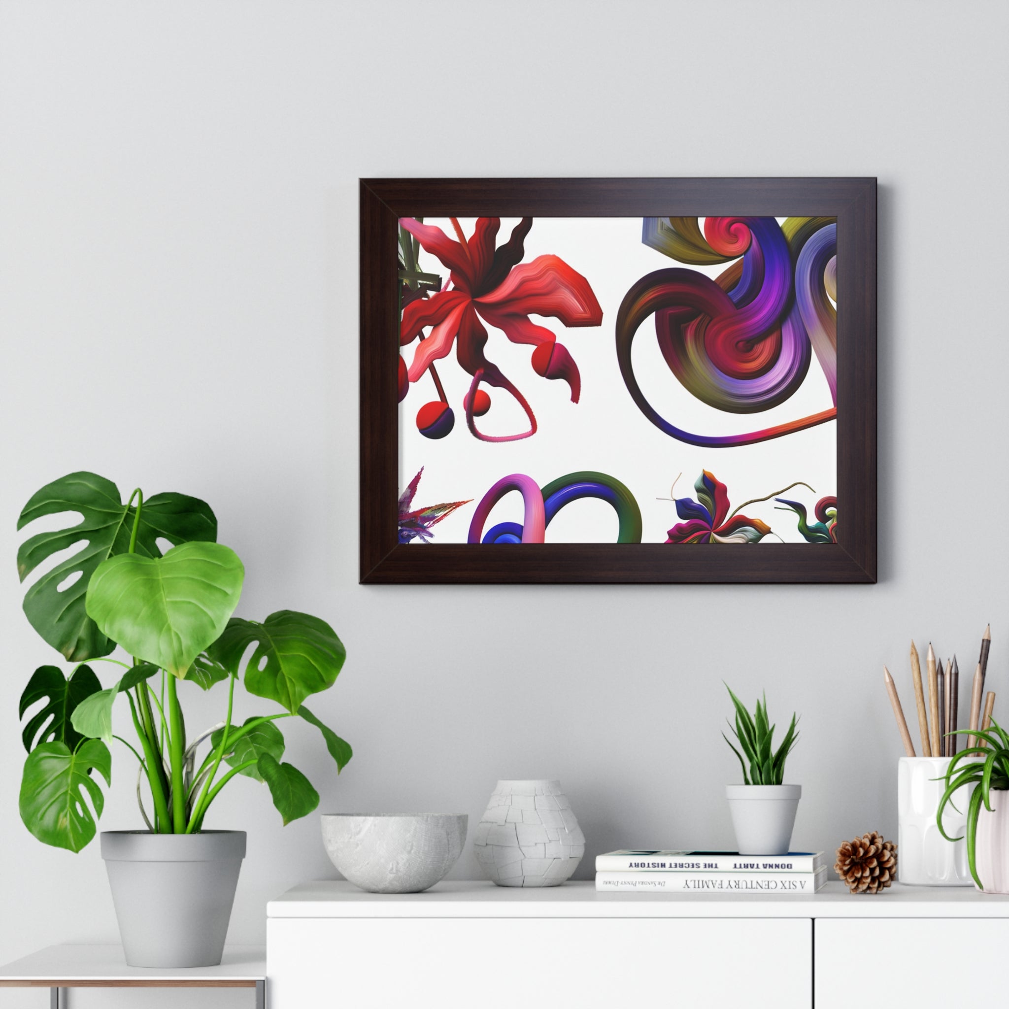 Botanical Whirl and Bloom | Framed Print