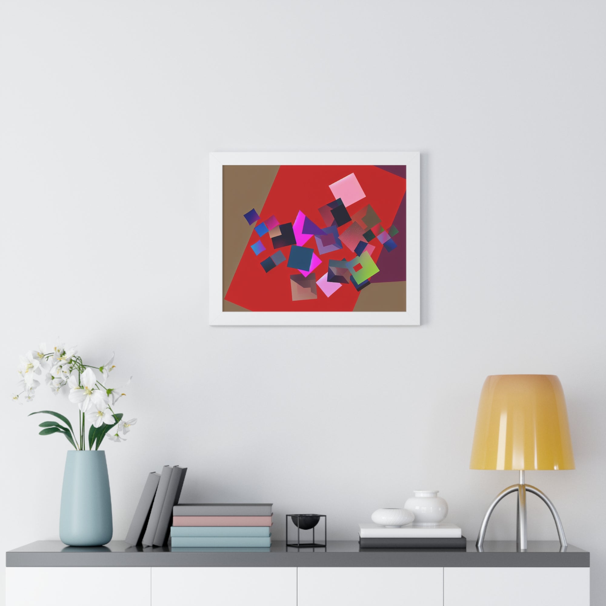 Vibrant Square Serenade | Framed Print