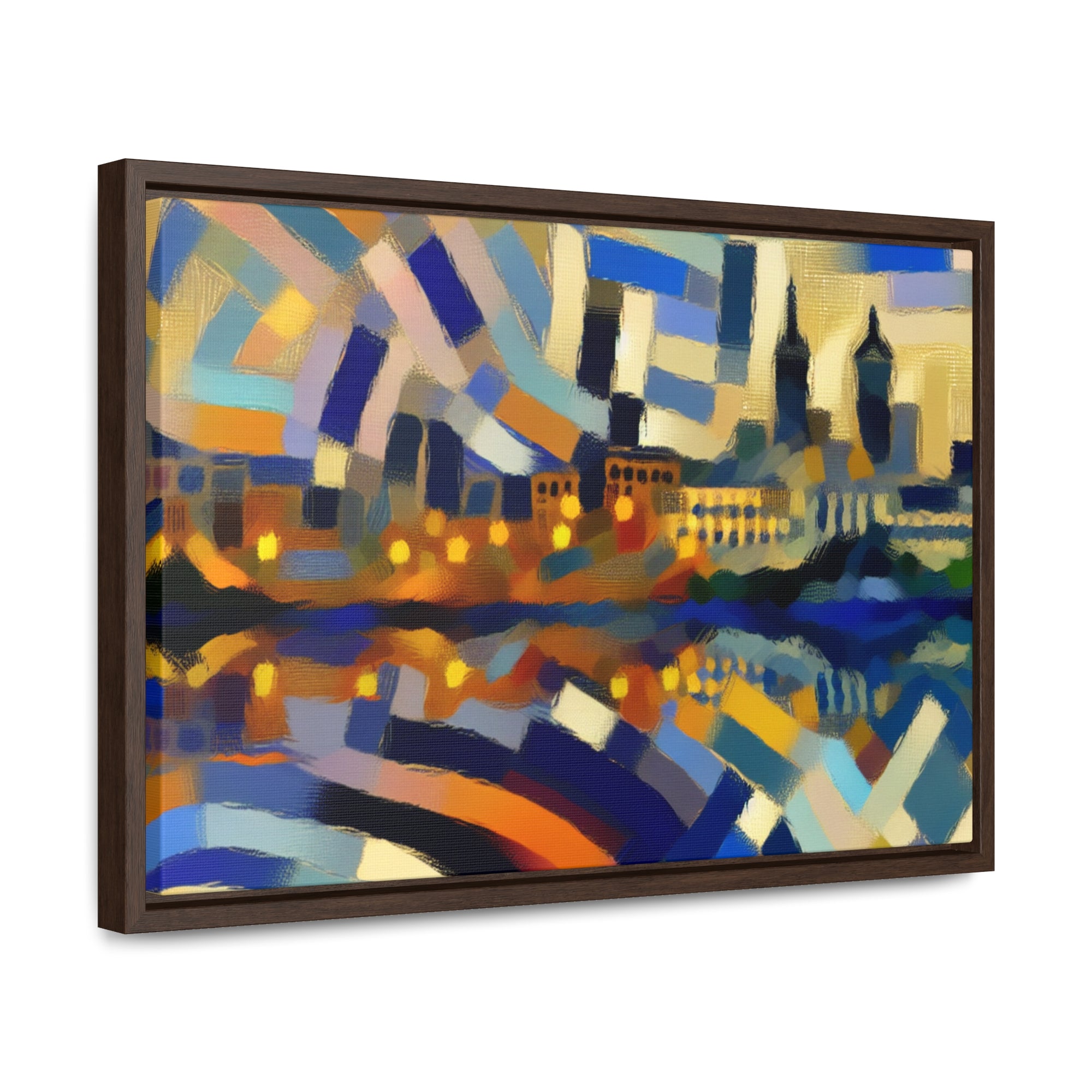 Urban Mirage and Flow | Framed Canvas