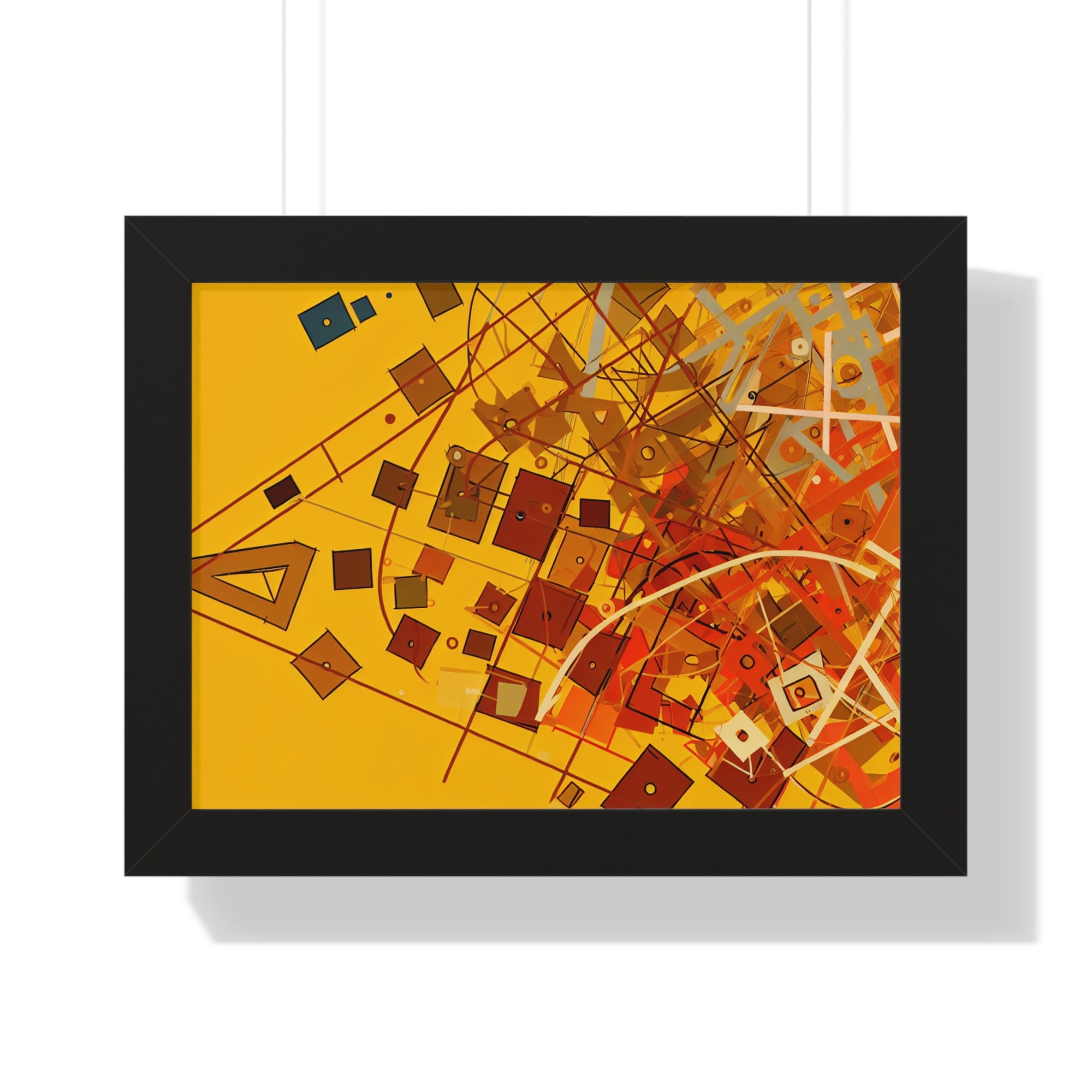 Vibrant Geometry Dance | Framed Print