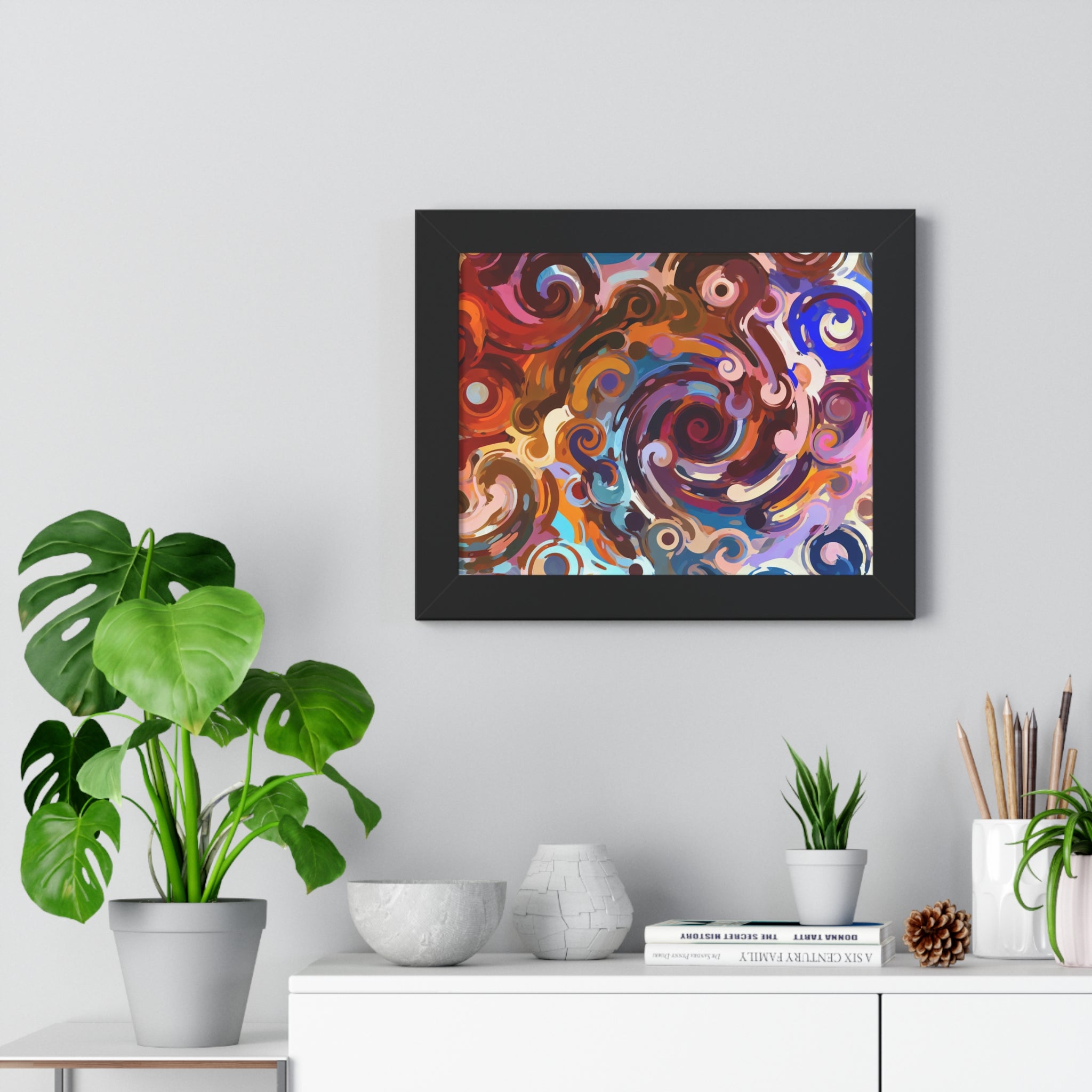 Elysian Whirls and Splashes | Framed Print