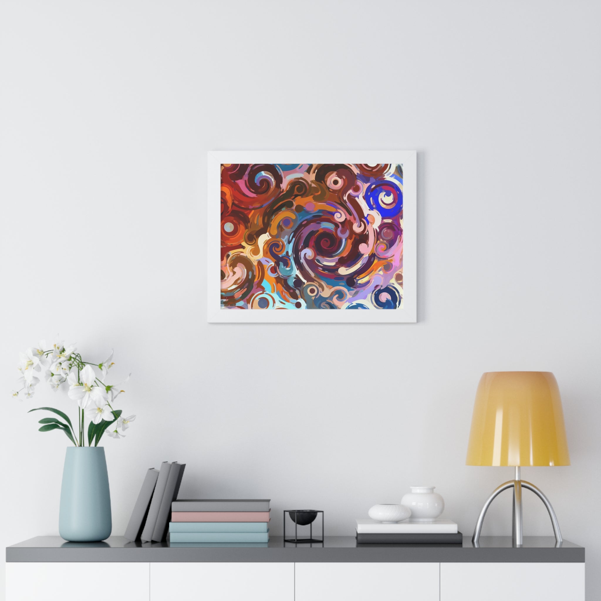 Elysian Whirls and Splashes | Framed Print