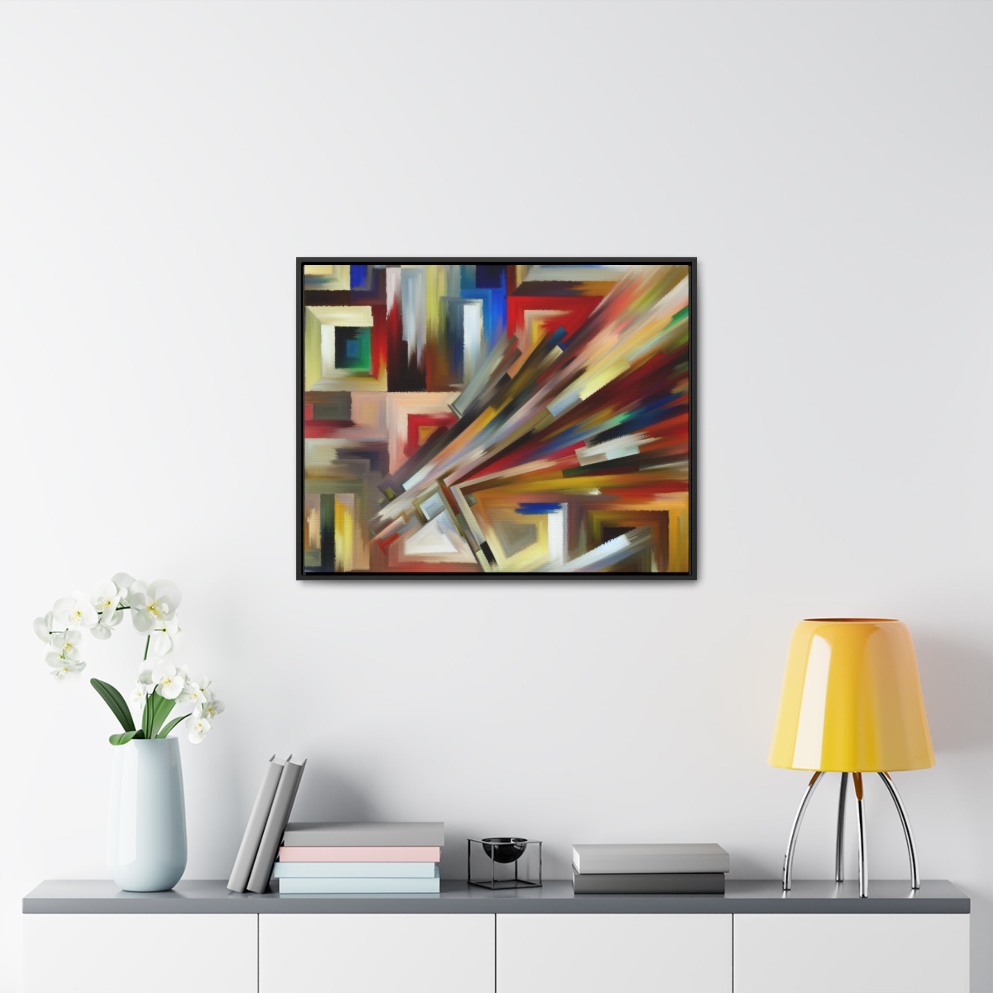 Urban Velocity and Chaos | Framed Canvas