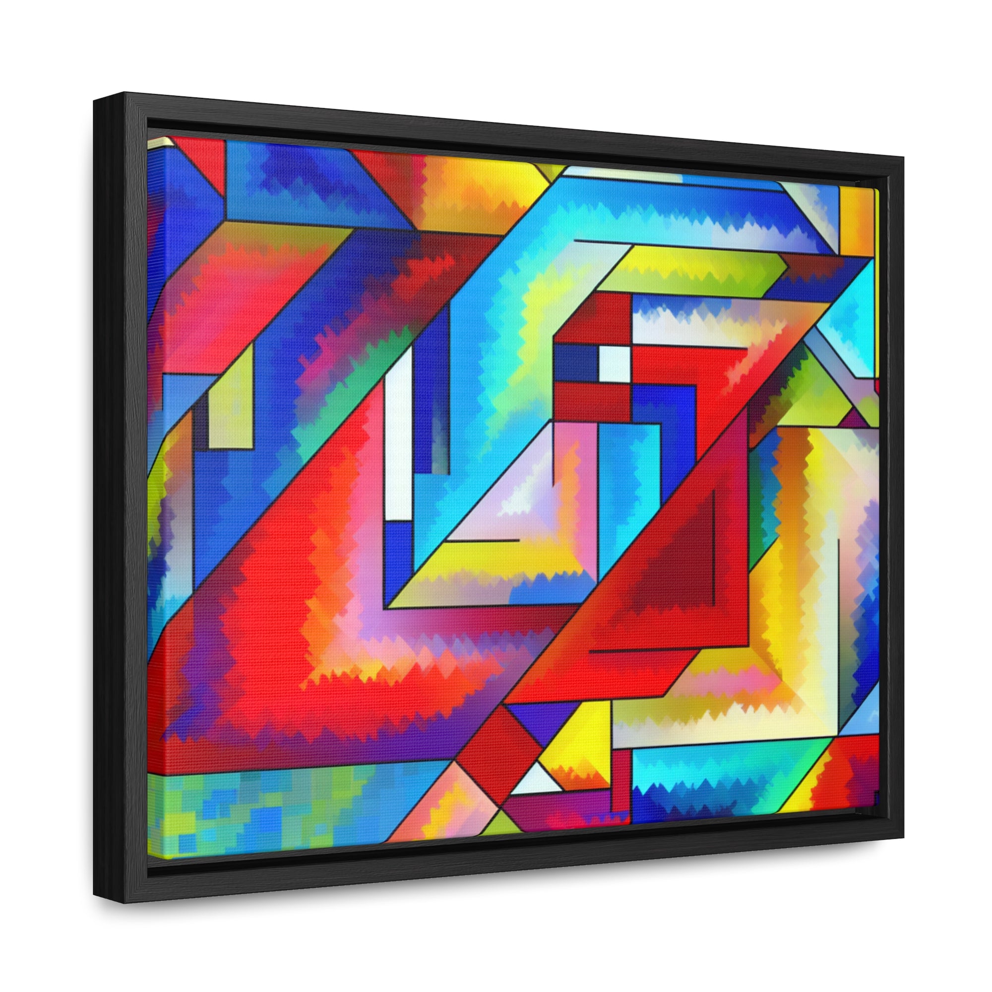 Energetic Harmony in Shapes | Framed Canvas