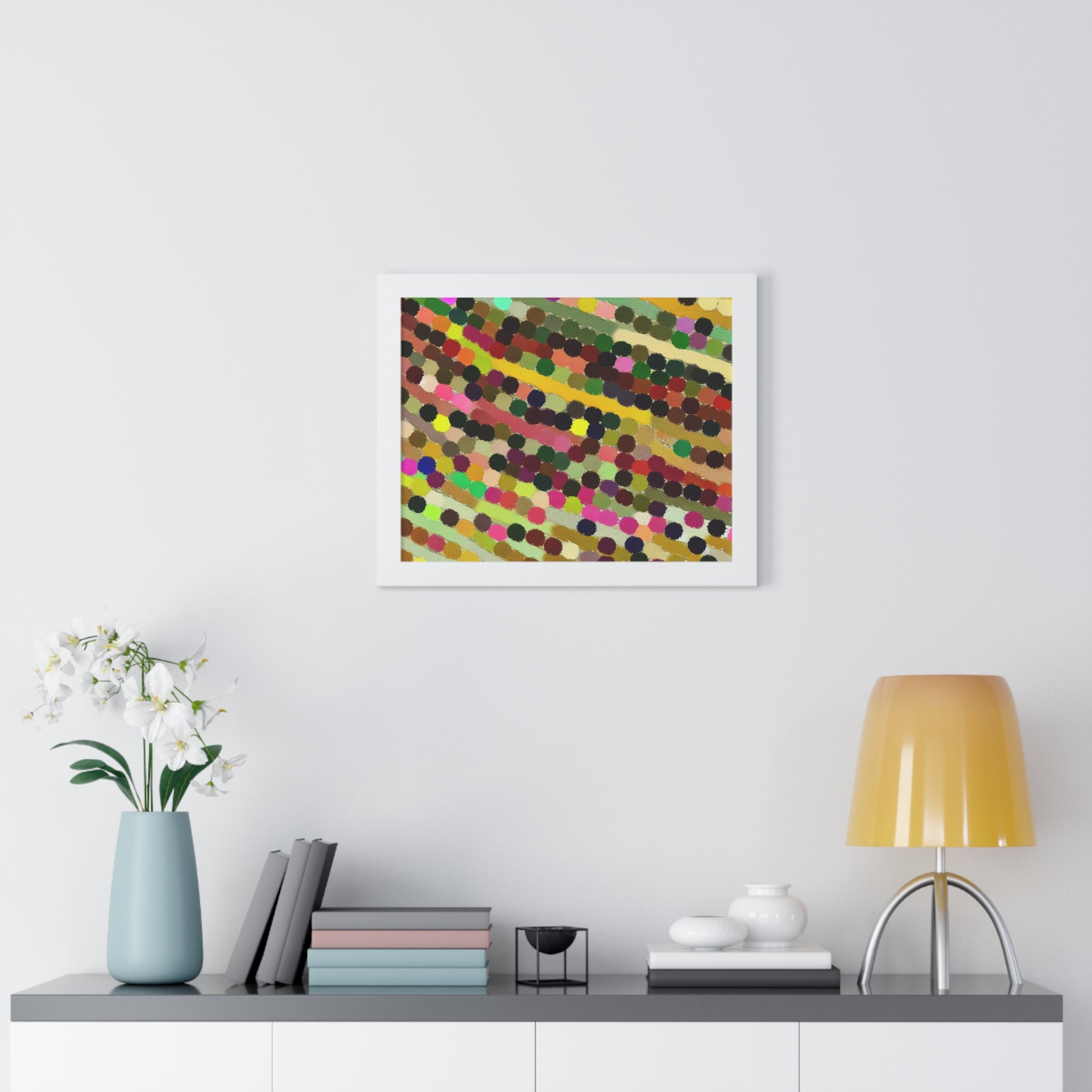 Ebullient Dot Symphony | Framed Print