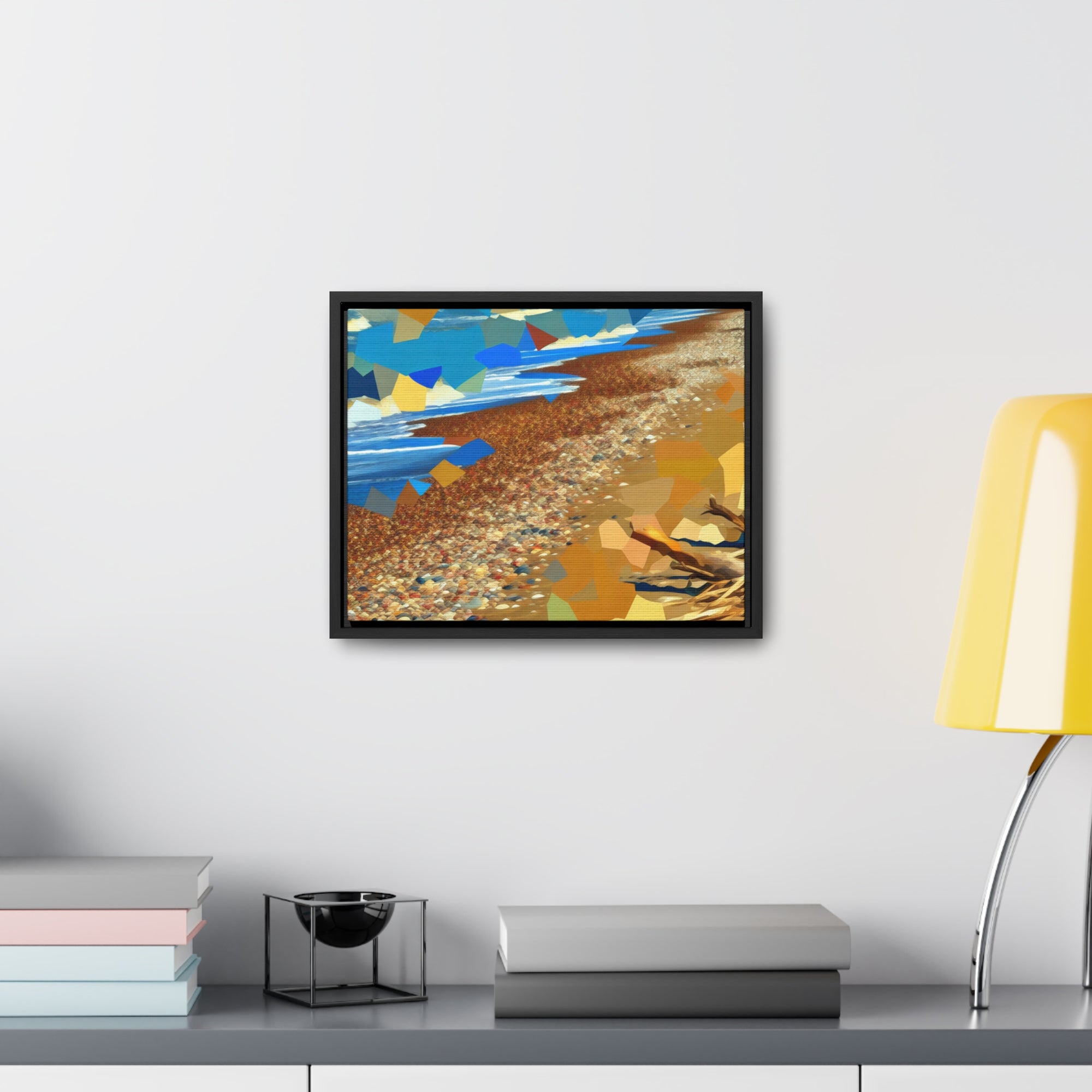 Tidal Whispers and Sunlight | Framed Canvas