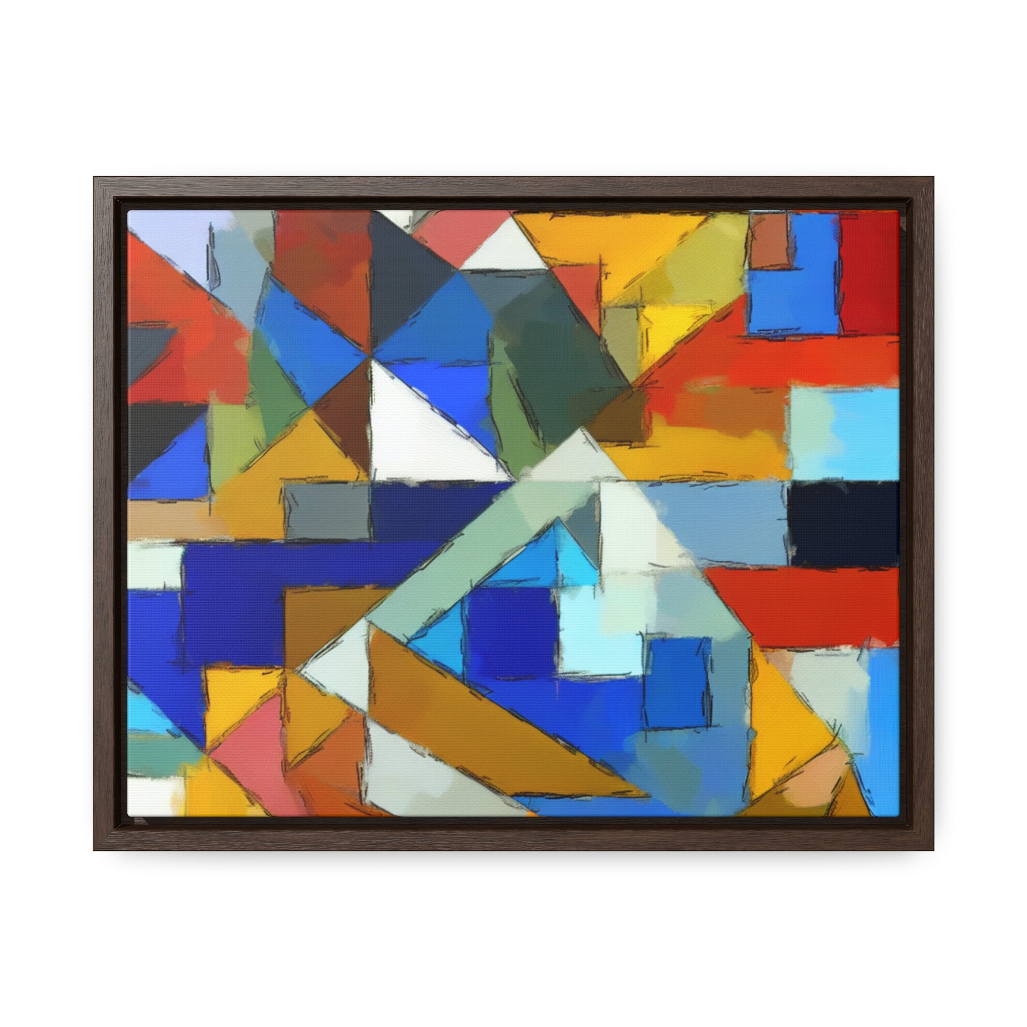 Geometric Pulse and Color | Framed Canvas