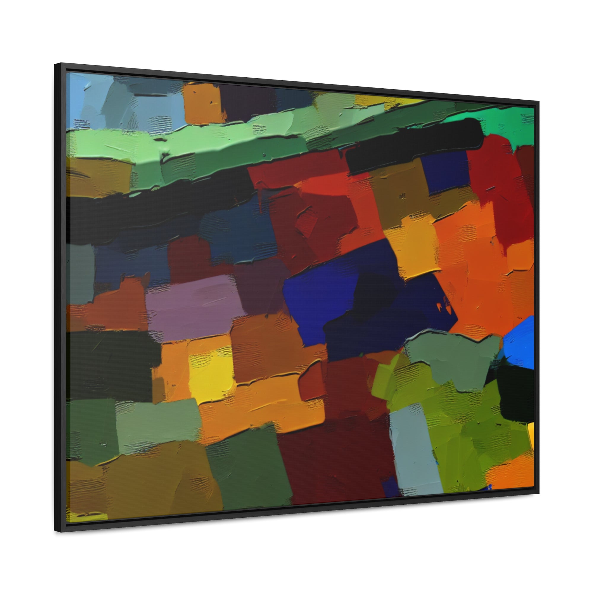 Chromatic Drift and Depth | Framed Canvas