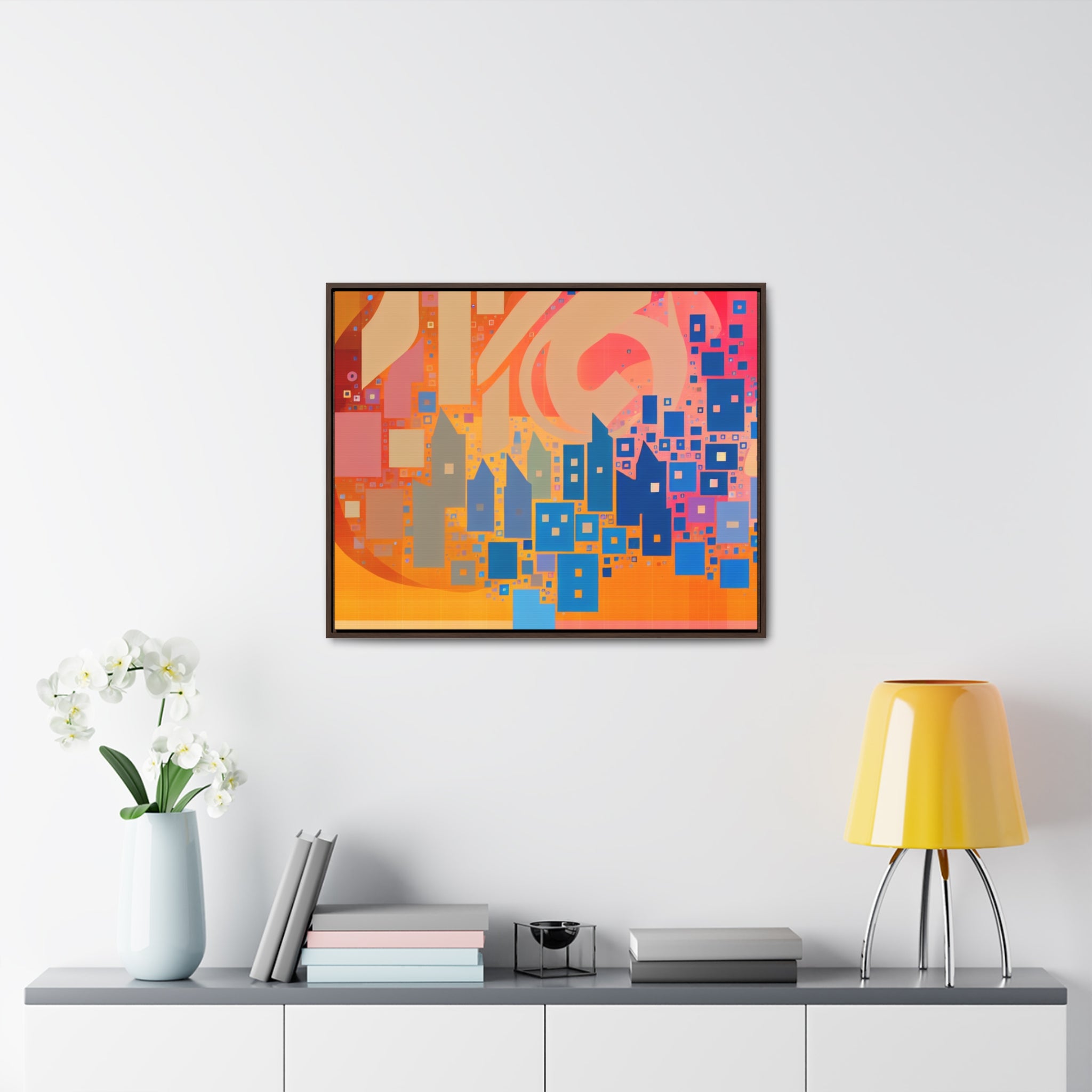 Metropolis in Motion | Framed Canvas