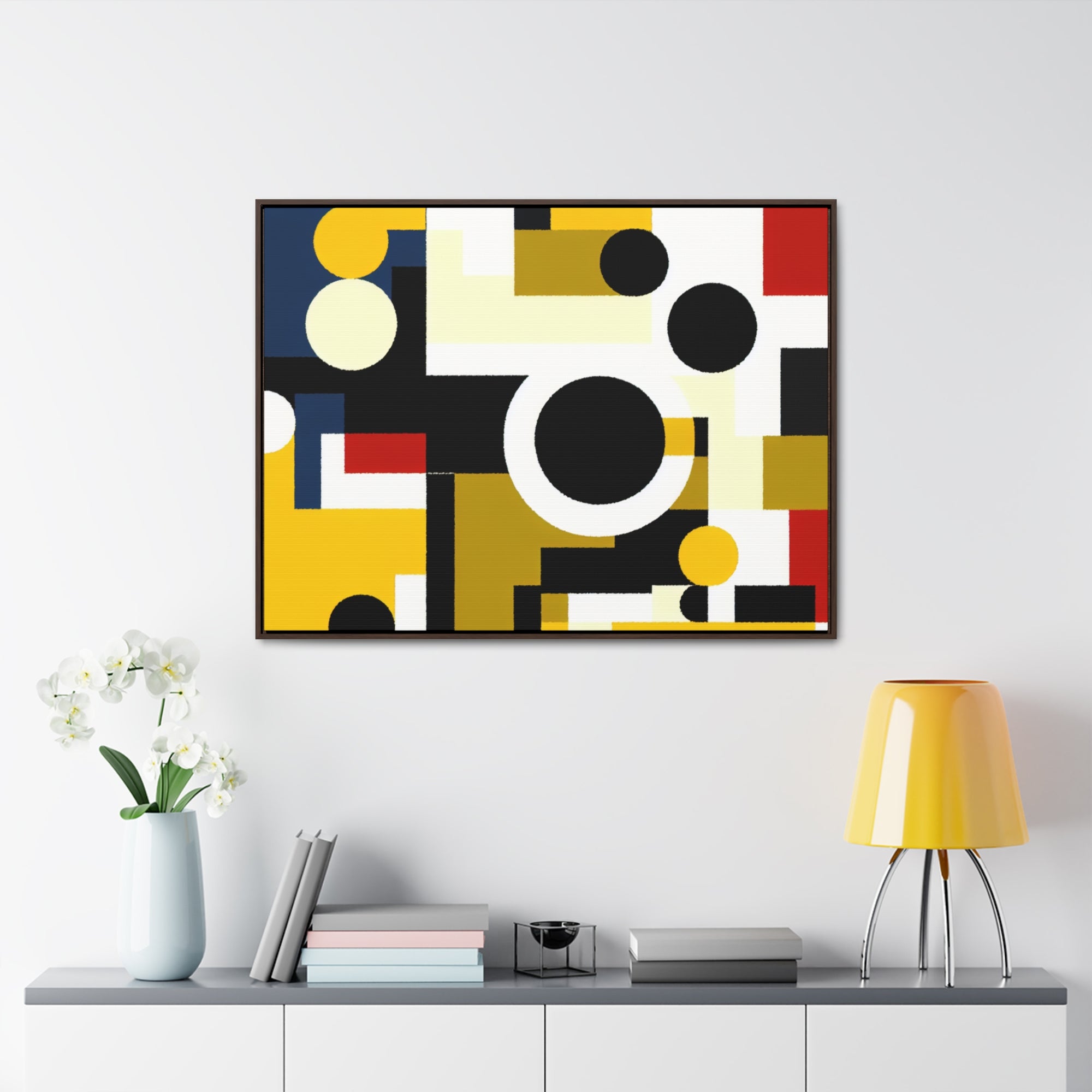 Energized Geometric Harmony | Framed Canvas