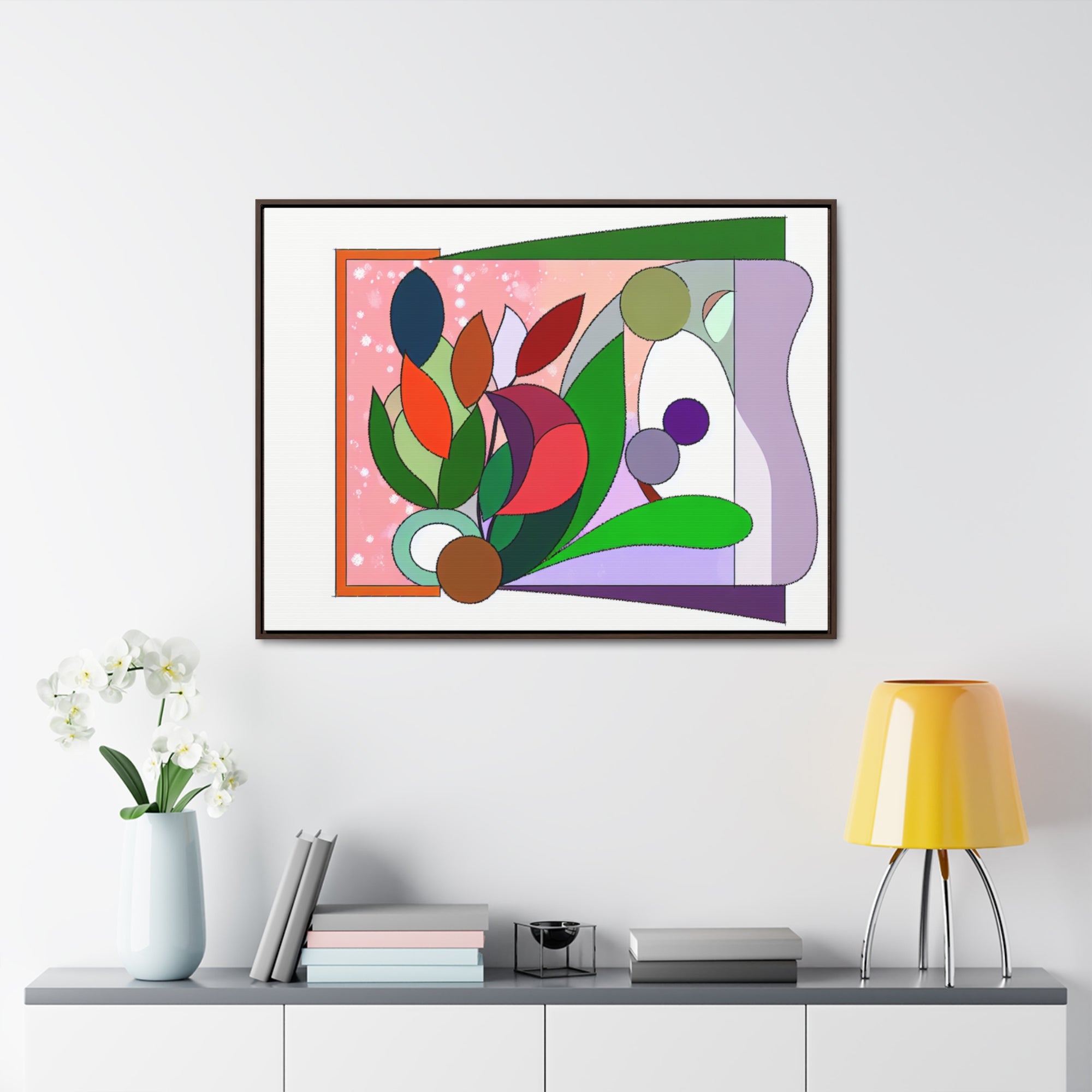 Verdant Whispers and Blooms | Framed Canvas